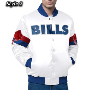 Buffalo Bills Triple Option Varsity Satin Jacket