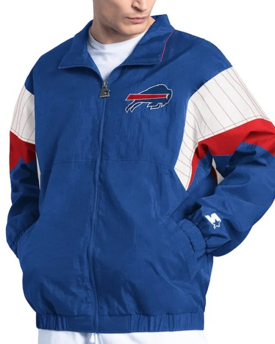 Buffalo Bills Yard Line Royal Full-Zip Jacket Buffalo Bills Yard Line Royal Full-Zip Jacket