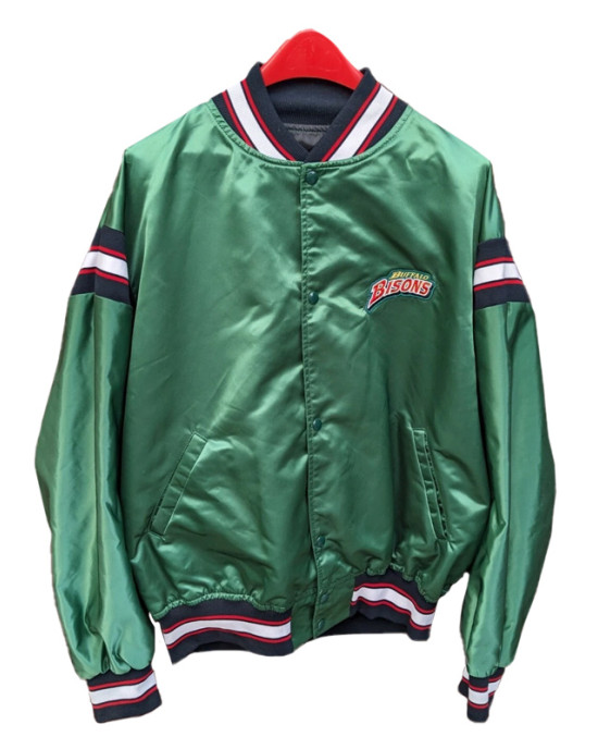 Buffalo Bisons Green Minor League Bomber Satin Jacket