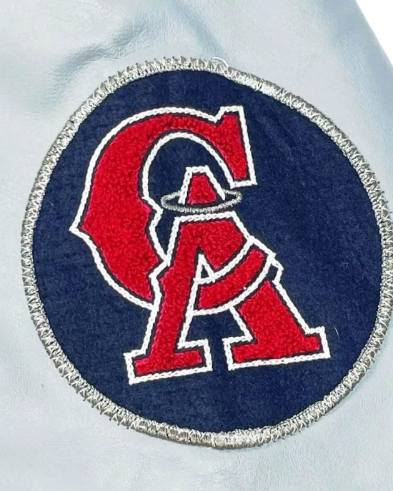 California Angels Blue and Gray Varsity Jacket California Angels Blue and Gray Varsity Jacket