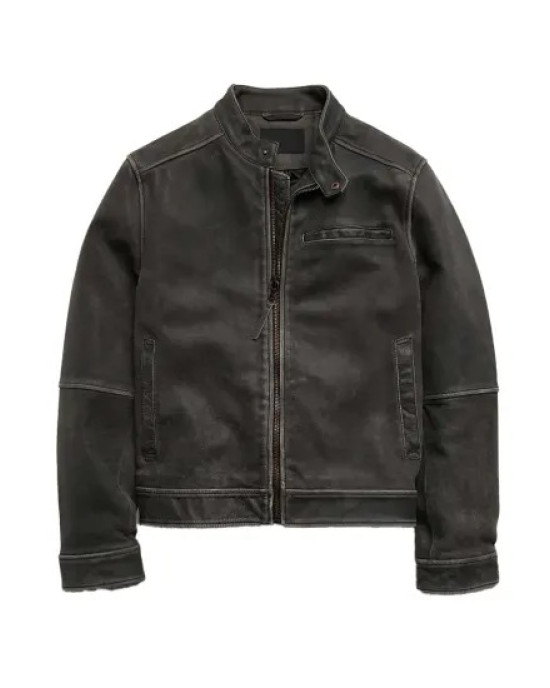 Calvo Full-Zip Leather Jacket
