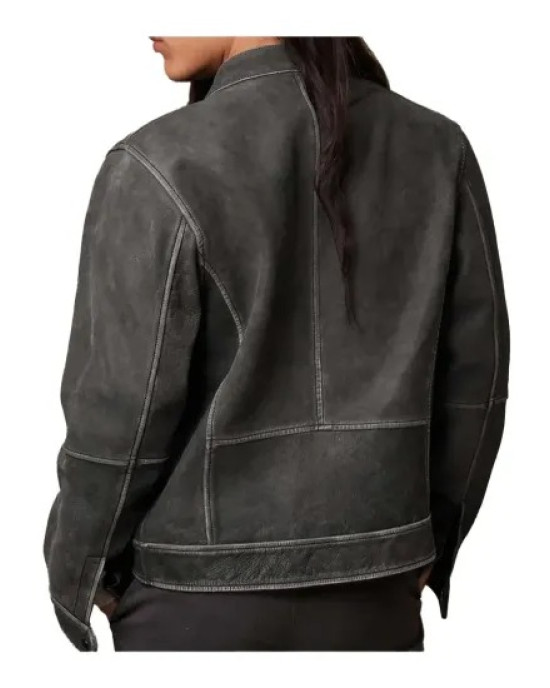 Calvo Full-Zip Leather Jacket