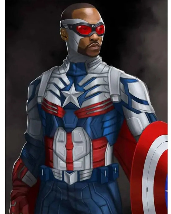 Captain America Brave New World 2025 Sam Wilson Costume Leather Jacket Captain America Brave New World 2025 Sam Wilson Costume Leather Jacket