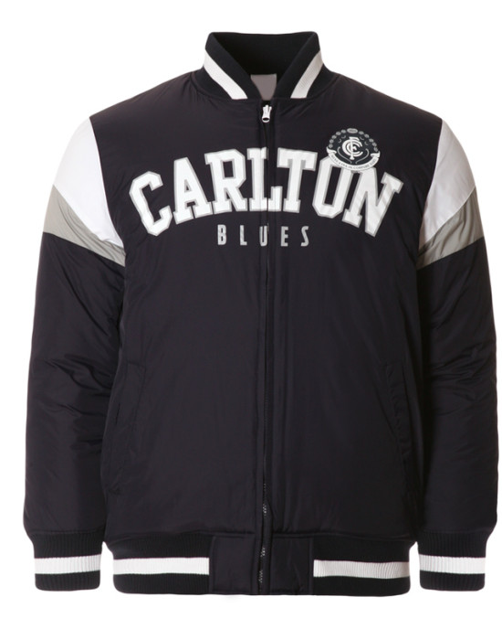 Carlton Blues Fan Black Varsity Jacket
