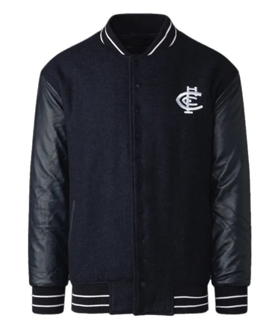 Carlton Blues Football Club Black Varsity Jacket