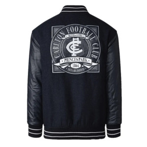 Carlton Blues Football Club Black Varsity Jacket