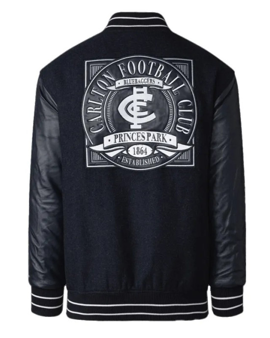 Carlton Blues Football Club Black Varsity Jacket