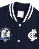 Carlton Blues Navy and Gray Varsity Fleece Jacket