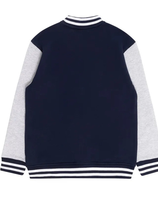 Carlton Blues Navy and Gray Varsity Fleece Jacket