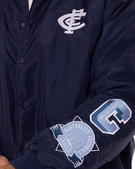 Carlton Blues Patch Navy Bomber Jacket