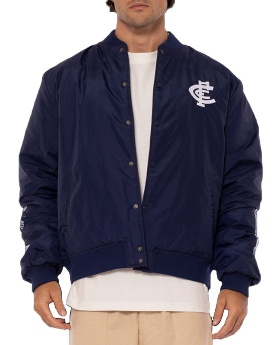 Carlton Blues Patch Navy Bomber Jacket
