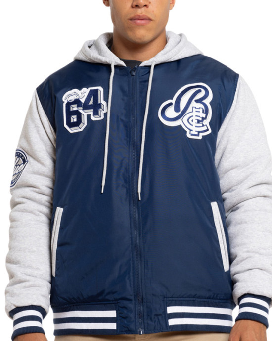 Carlton Blues Patchwork Hooded Jacket