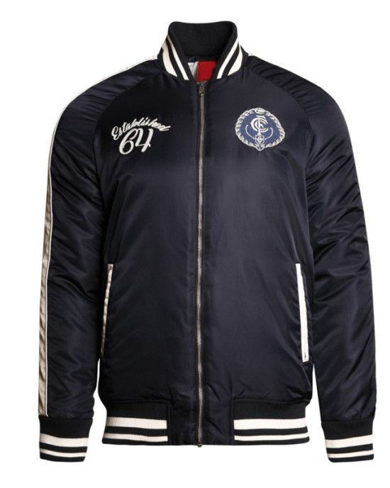 Carlton Blues Vintage Navy Bomber Full-Zip Jacket