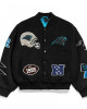 Carolina Panthers Pennant Black Varsity Wool Jacket Carolina Panthers Pennant Black Varsity Wool Jacket