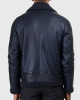Carter Men’s Blue B-3 Bomber Leather Jacket Carter Men’s Blue B-3 Bomber Leather Jacket