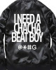 Cha Cha Beat Boy Black Satin Bomber Trendy Jacket Cha Cha Beat Boy Black Satin Bomber Trendy Jacket