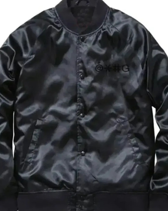 Cha Cha Beat Boy Black Satin Bomber Trendy Jacket Cha Cha Beat Boy Black Satin Bomber Trendy Jacket