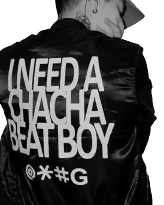 Cha Cha Beat Boy Black Satin Bomber Trendy Jacket Cha Cha Beat Boy Black Satin Bomber Trendy Jacket