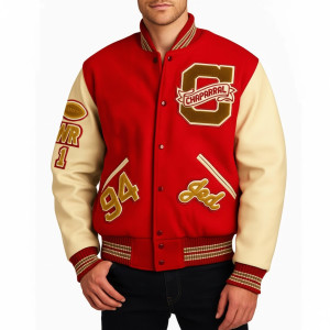 Chaparral High School Red Wool Varsity Letterman Jacket 