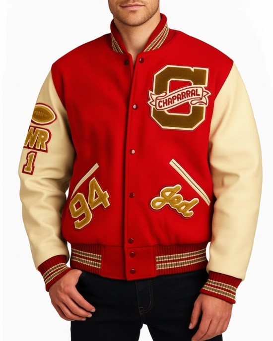 Chaparral High School Red Wool Varsity Letterman Jacket