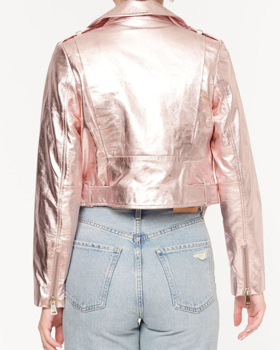Charity Lawson The Bachelorette Rose Gold Leather Jacket