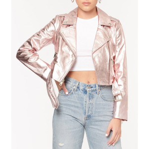 Charity Lawson The Bachelorette Rose Gold Leather Jacket