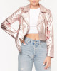 Charity Lawson The Bachelorette Rose Gold Leather Jacket