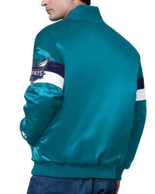 Charlotte Hornets Triple Option Varsity Satin Jacket