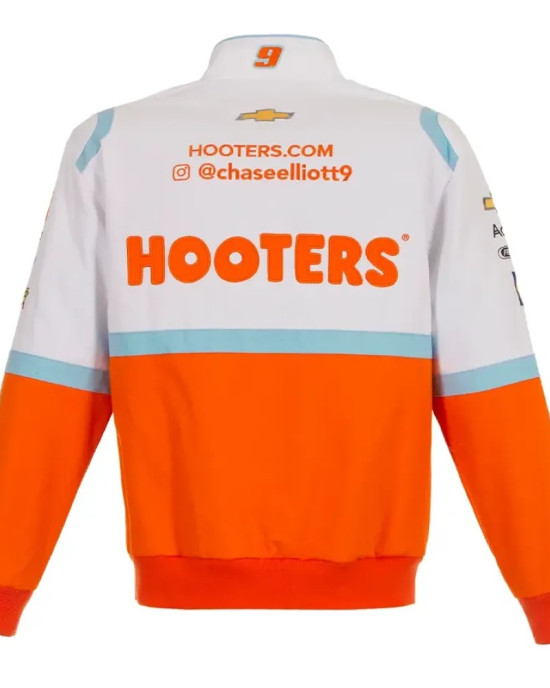Chase Elliott Hooters Racing Bomber Jacket Chase Elliott Hooters Racing Bomber Jacket