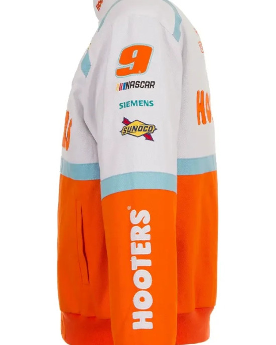 Chase Elliott Hooters Racing Bomber Jacket Chase Elliott Hooters Racing Bomber Jacket
