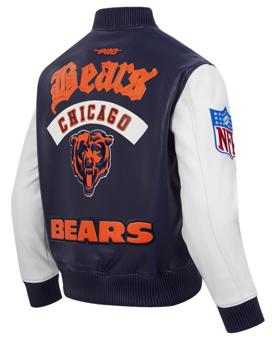 Chicago Bears Best Of Men’s Leather Varsity Jacket