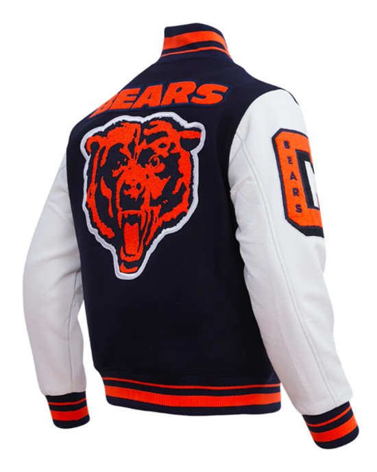 Chicago Bears Mashup Classic Rib Varsity Jacket Chicago Bears Mashup Classic Rib Varsity Jacket