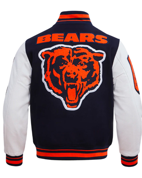 Chicago Bears Mashup Classic Rib Varsity Jacket Chicago Bears Mashup Classic Rib Varsity Jacket