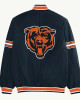 Chicago Bears Midfield Navy Satin Jacket