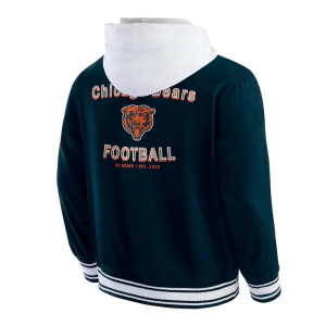 Chicago Bears Navy Cotton Hooded Jacket