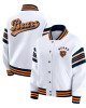 Chicago Bears Snap Front White Fleece Jacket