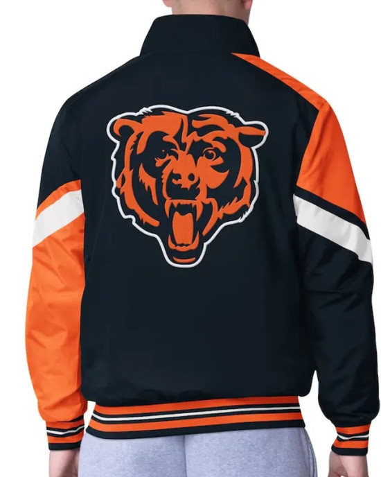 Chicago Bears Strong Arm Navy Full-Zip Jacket Chicago Bears Strong Arm Navy Full-Zip Jacket