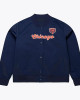Chicago Bears Throwback Graphics Navy Satin Jacket