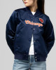 Chicago Bears Throwback Graphics Navy Satin Jacket