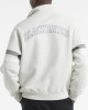 Chicago Blackhawks Leafs Heather Gray Striped Fleece Jacket Chicago Blackhawks Leafs Heather Gray Striped Fleece Jacket