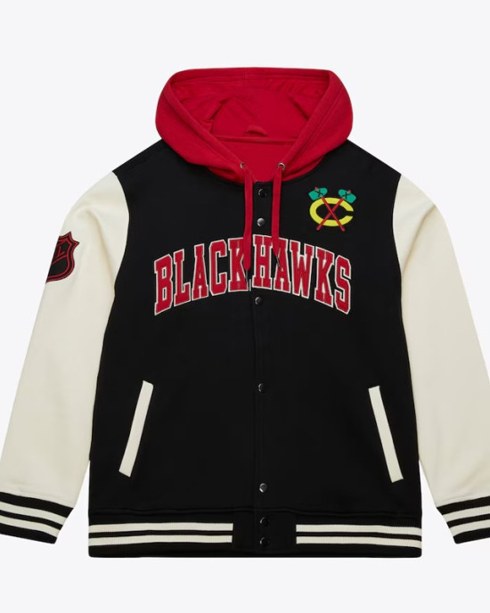 Chicago Blackhawks Rinkside Varsity Fleece Jacket