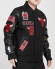 Chicago Bulls Animal Patches Varsity Jacket Chicago Bulls Animal Patches Varsity Jacket