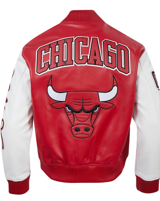 Chicago Bulls City Signature Men's Leather Varsity Jacket