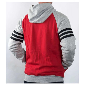 Chicago Bulls Fleece Red and Grey Varsity Jacket