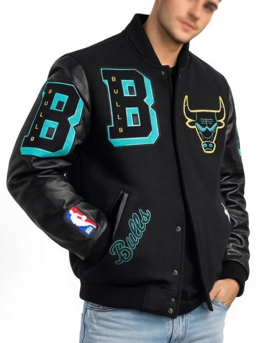 Chicago Bulls Gamma Blue Varsity Jacket