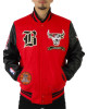 Chicago Bulls Plaid Patches Varsity Jacket Chicago Bulls Plaid Patches Varsity Jacket