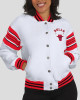 Chicago Bulls Snap Front White Fleece Jacket
