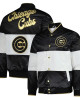 Chicago Cubs Black and White Satin Jacket Chicago Cubs Black and White Satin Jacket