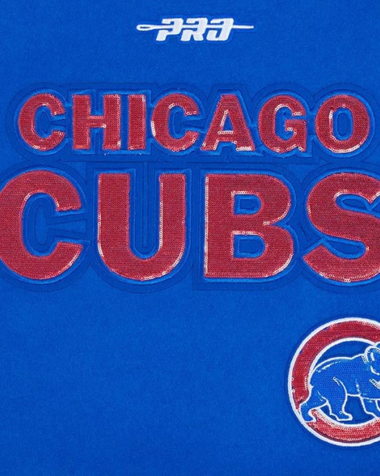Chicago Cubs Game Day Classics Royal Varsity Wool/Leather Jacket