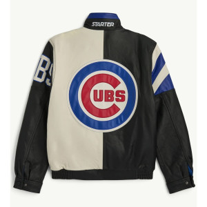 Chicago Cubs Retro Full Zip Leather Jacket